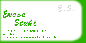 emese stuhl business card